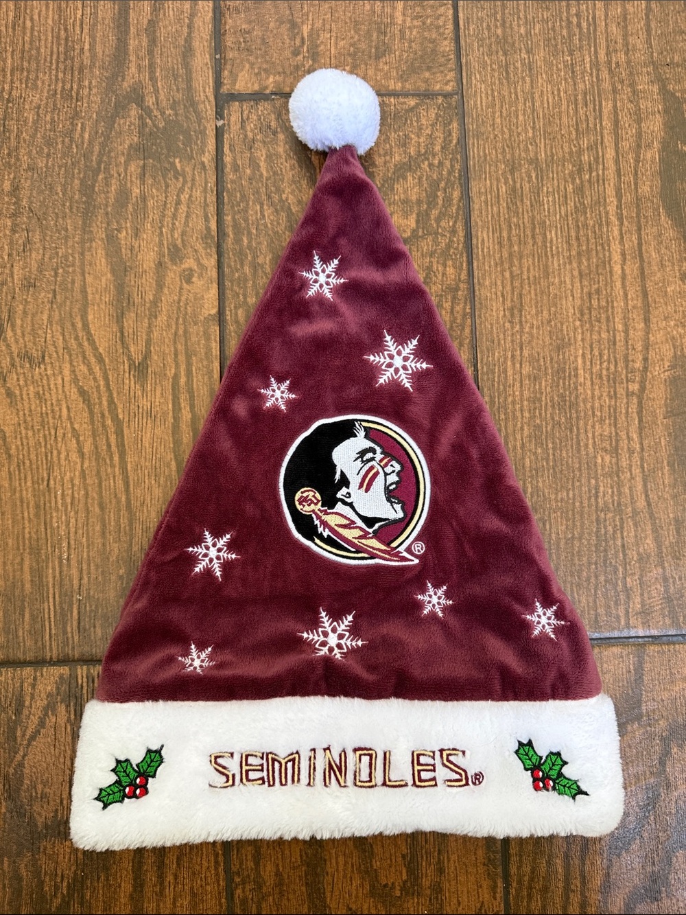 Kids Florida State University Seminoles Embroidered Santa Claus Hat